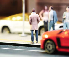 Load image into Gallery viewer, 1:64 Painted Figure Model Miniature Resin Diorama Wind Coat Man Standing
