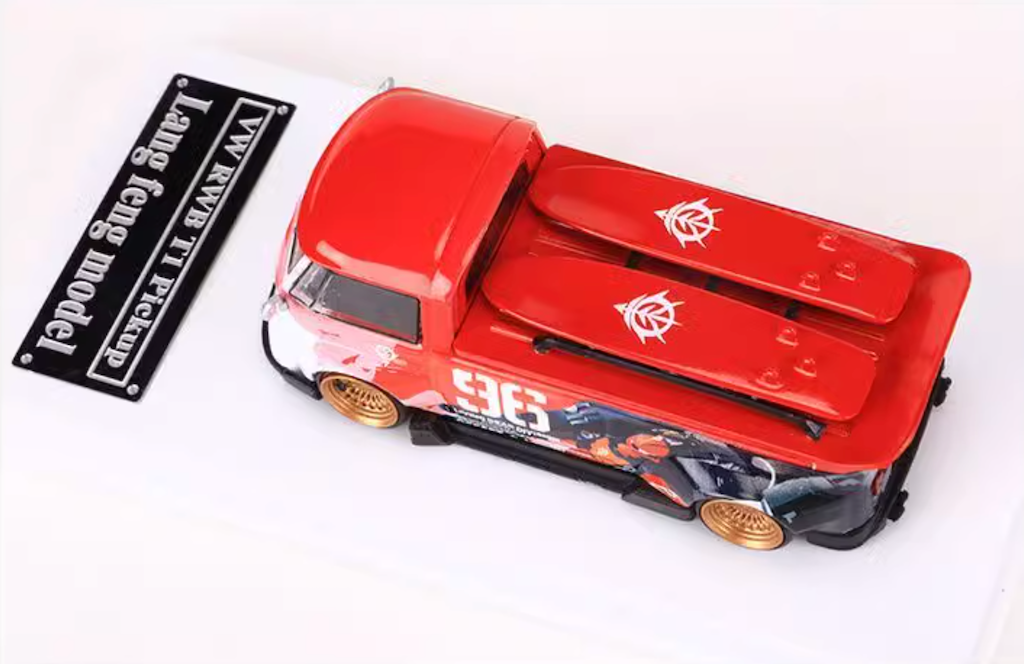 LMLF 1:64 Red #96 VW T1 RWB Pickup Camper Kombi Model Diecast