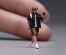Load image into Gallery viewer, 1:64 Painted Figure Model Miniature Resin Sand Diorama Backpack Man Shooting
