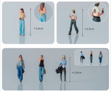 Load image into Gallery viewer, 1:64 Painted Figure Model Miniature Resin Diorama Sand Toy Trendy Woman Fashion
