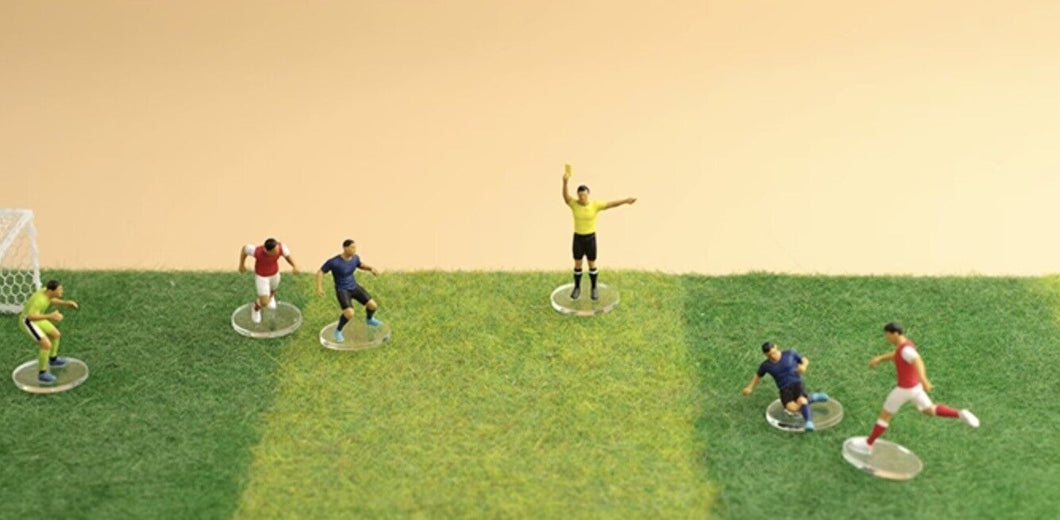 1:64 Painted Figure Model Miniature Resin Diorama Soccer Football Players Set 6p