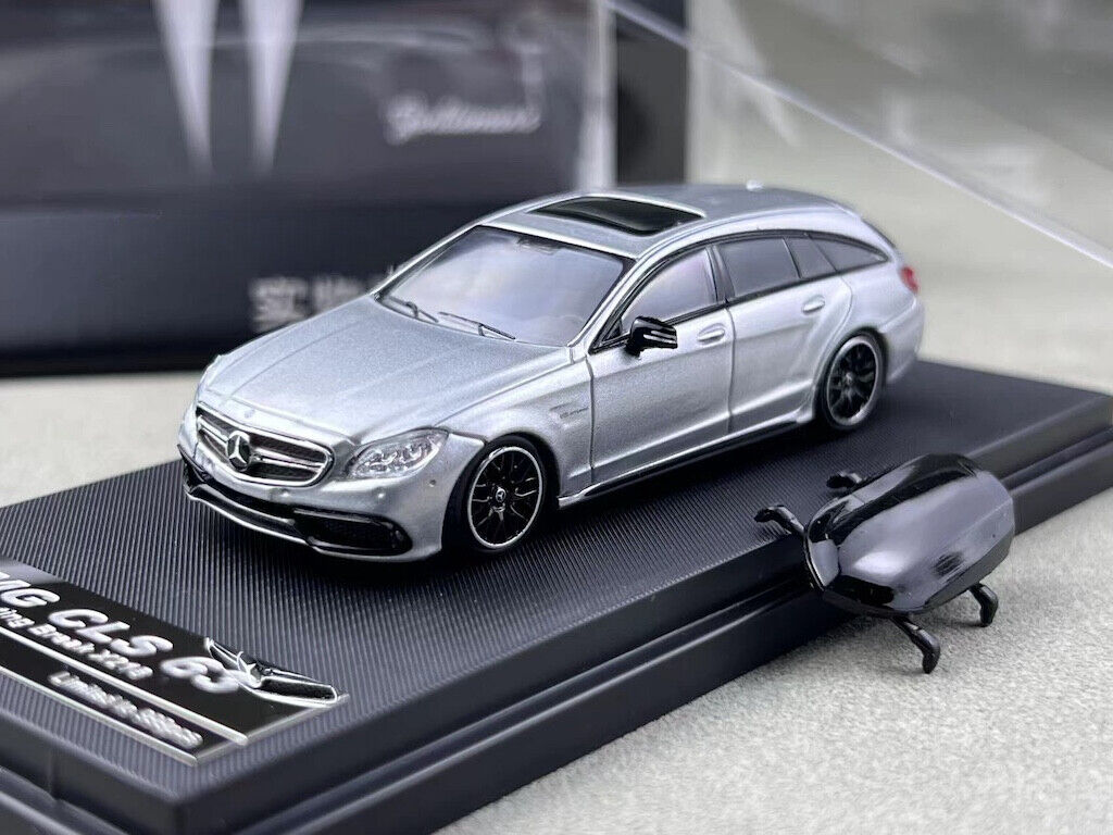 BM 1:64 Silver CLS 63 X218 Wagon Touring Sports Model Diecast Metal Car New Collection