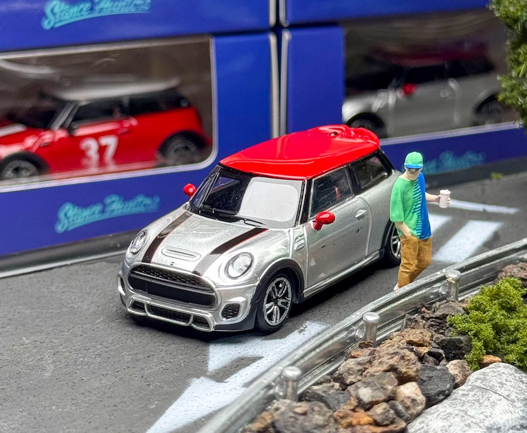 SH 1:64 Silver Mini Cooper JCW F56 Sports Model Diecast Metal Car New Collection