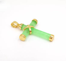 Load image into Gallery viewer, Nature Cross Jade Pendant Necklace Jewelry charm Blessing Gift for Woman &amp; Man G
