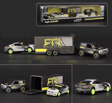 Load image into Gallery viewer, Maisto 1:64 2021 Bronco SUV Trailer 2015 Mustang GT Haulers Model Metal Car
