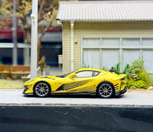 Load image into Gallery viewer, BBR 1:64 Yellow 812 Competitizone Racing Sports Model Diecast Metal Car New Collection
