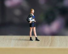 Load image into Gallery viewer, 1:64 Painted Figure Model Miniature Resin Diorama Toy Sand Helmet Girl Standing
