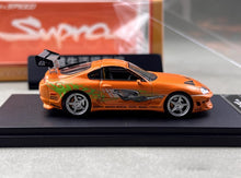 Load image into Gallery viewer, FS 1:64 Orange Supra A80 Convertible Sports Model Diecast Metal Car New Collection
