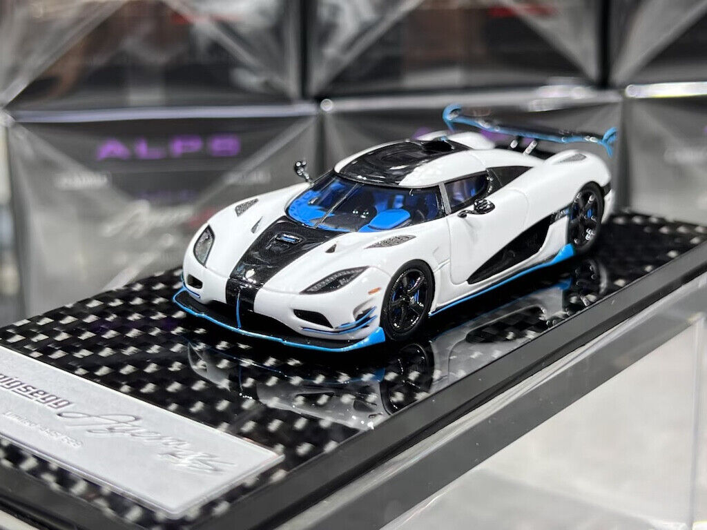 GRYNING 1:64 White Agera RS1 ML Racing Sports Model Diecast Resin Car New Collection