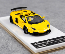 Load image into Gallery viewer, FW 1:64 Yellow Aventador LP700 Convertible LBWK Sport Model Diecast Resin Car
