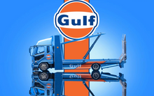 Load image into Gallery viewer, GCD 1:64 Blue Gulf Fuso Fighter Mk2 Double Deck Tow Model Diecast Metal Car
