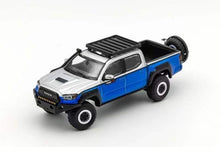 Load image into Gallery viewer, GCD 1:64 Blue Toyota Tacoma Pick Up Roof Tent Camping Truck Model Toy Metal Car BN

