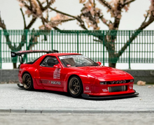 Load image into Gallery viewer, Tarmac 1:64 Red JDM RX-7 FC3S Pandem Sports GT Model Diecast Metal Car New Collection
