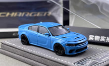 Load image into Gallery viewer, Elite 1:64 Blue Charger SRT Engine Sedan Sports Model Diecast Metal Car New Collection
