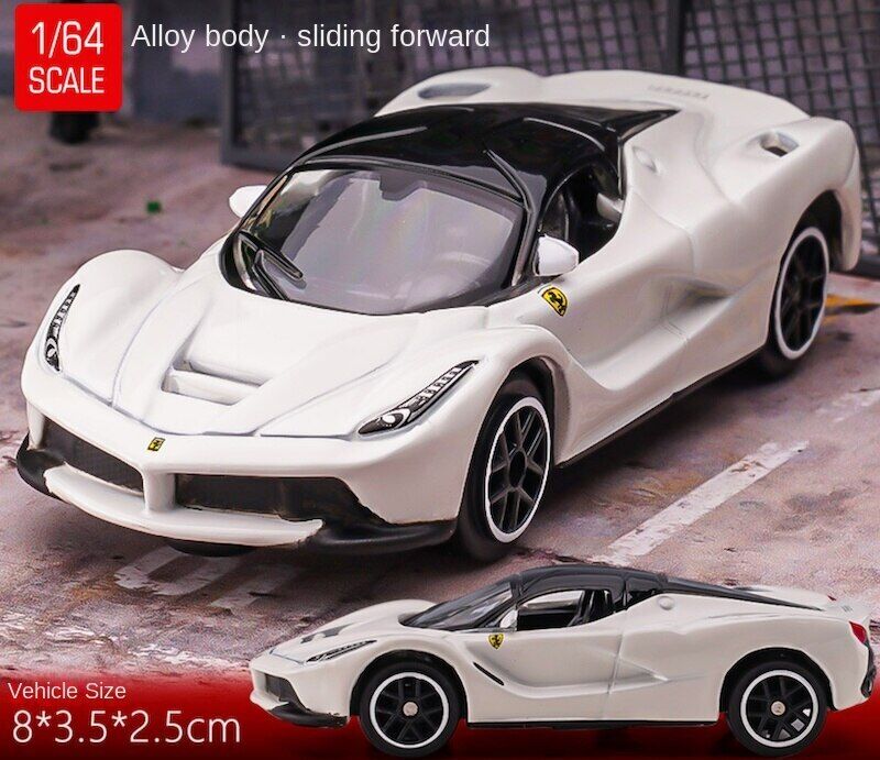 Bburago 1:64 White Ferrari Laferrari Racing Sport Model Toy Diecast Metal Car