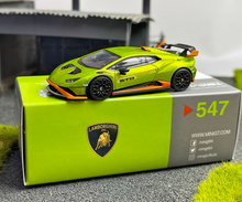 Load image into Gallery viewer, MINIGT 1:64 Green Huracan STO Racing Sports Model Diecast Metal Car #547
