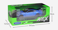 Load image into Gallery viewer, WELLY 1:25 2024 Mustang GT Racing Sports Coupe Model Diecast Metal Car New Collection

