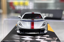 Load image into Gallery viewer, TOC 1:64 Silver Red Stripe 812C Coupe Sports Model Diecast Metal Car New Collection

