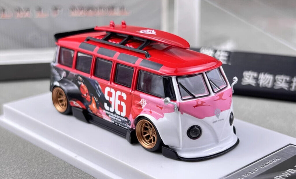LMLF 1:64 Zaku VW T1 RWB Van Bus Camper Kombi Model Diecast Metal