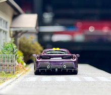 Load image into Gallery viewer, TOC 1:64 Purple 488 Pista Coupe Sports Model Diecast Metal Car New Collection

