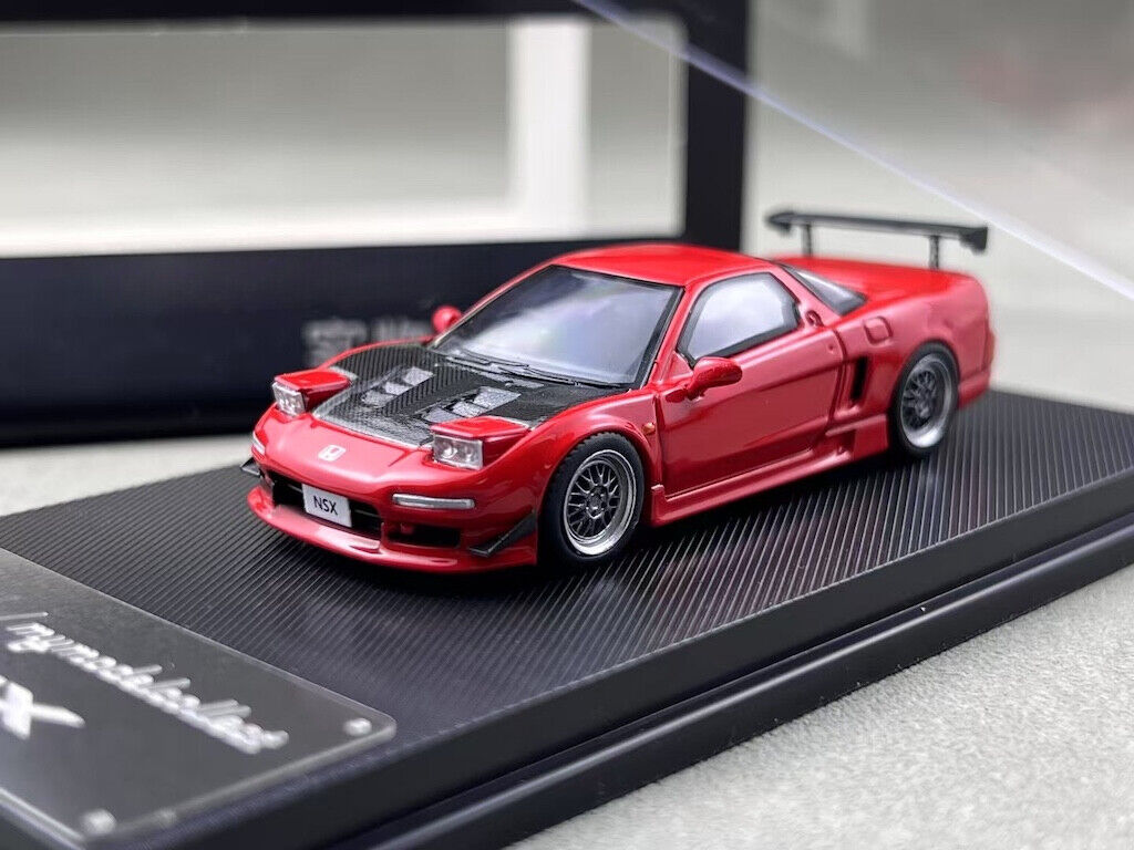 MC 1:64 Red Carbon NSX MK1 NA1 Racing Sports Model Diecast Metal Car New Collection