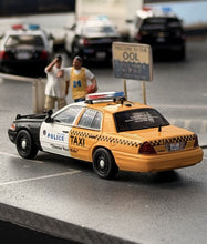 Load image into Gallery viewer, GOC 1:64 Black Yellow Crown Victoria CV DUI Police Model Diecast Metal Car New Collection
