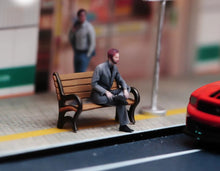 Load image into Gallery viewer, 1:64 Painted Figure Model Miniature Resin Diorama Toy Sand Suit Man Sitting New
