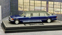 Load image into Gallery viewer, MZS 1:64 HEC Blue W126 1000Sel Luxury Limousine Model Diecast Metal Car New Collection
