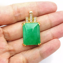 Load image into Gallery viewer, Nature Jade Rectangle Pendant Necklace Gift Jewelry charm Blessing Accessory A
