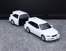 Load image into Gallery viewer, Mortal 1:64 HEC White Altezza Wagon Trailer Sports Model Diecast Metal Car New Collection

