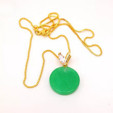 Load image into Gallery viewer, Nature Jade Round Fruit Shape Pendant Necklace Gift Jewelry charm Blessing Lucky
