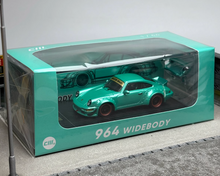 Load image into Gallery viewer, CM 1:64 Green RWB 964 Widebody Classic Sports Model Diecast Metal Car New
