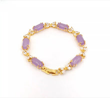 Load image into Gallery viewer, Nature Jade Beaded Bracelet Jewelry Blessing Lucky Fortune Gift For Her Purple
