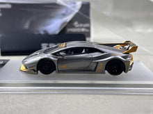 Load image into Gallery viewer, King 1:64 Gray Gold Huracan GT Widebody Sports Model Diecast Metal Car New Collection
