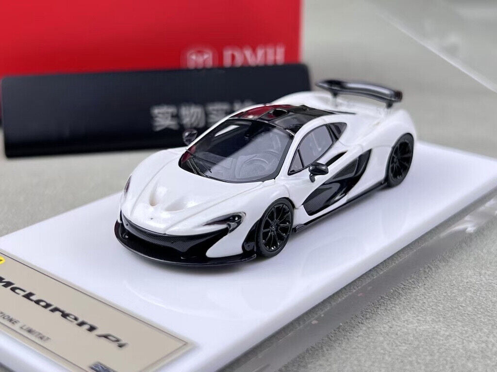 DMH 1:64 White P1 Super Racing Sports Model Diecast Resin Car New Collection