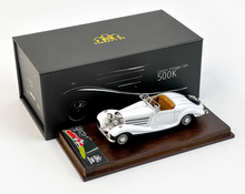 Load image into Gallery viewer, Liberty 1:64 White 500K Vintage Convertible Sports Model Diecast Metal Car New Collection
