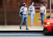 Load image into Gallery viewer, 1:64 Painted Figure Model Miniature Resin Diorama Sand Suit Man Walking Handsome

