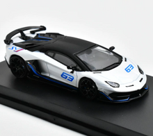 Load image into Gallery viewer, 1:64 White Aventador SVJ LP770-4 Sports Model Diecast Metal Car New Collection
