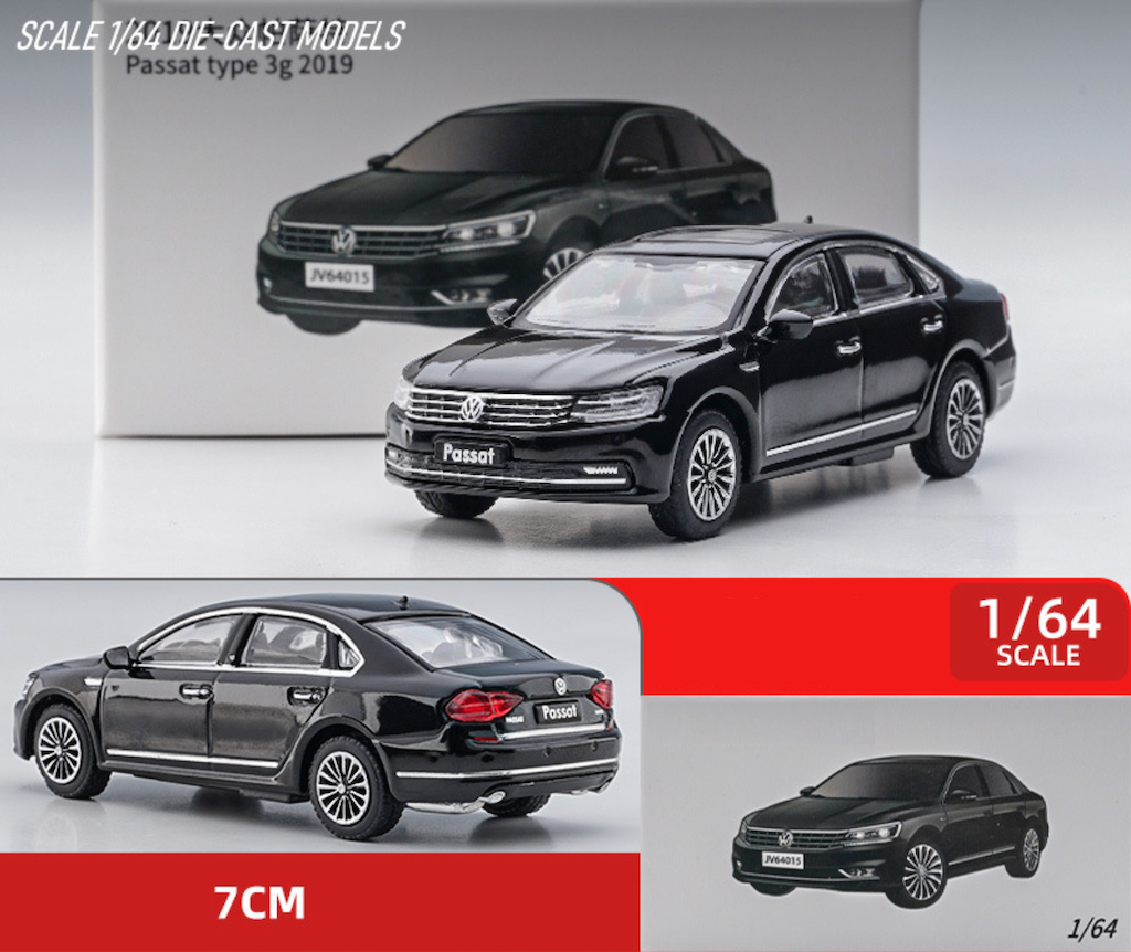 JKM 1 64 Black Volkswagen Passat 3g Sedan Vehicle Model Toy Metal