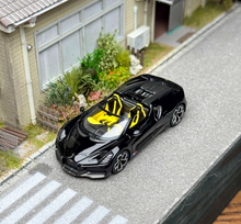 Load image into Gallery viewer, Minigt 1:64 Black W16 Mistral Convertible Sports Model Diecast Metal Car New Collection
