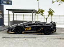 Load image into Gallery viewer, MINIGT 1:64 Black Aventador SVJ 63 Roadster Sports Model Diecast Metal Car New Collection
