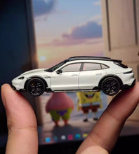 Load image into Gallery viewer, AF 1:64 White Taycan Tturbo S Cross Turismo Sports Model Diecast Metal Car New Collection
