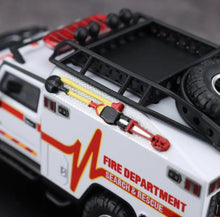 Load image into Gallery viewer, MK 1:64 White H2 Fire Dep. Rescue Vehicle ORV Model Diecast Metal Car New Collection
