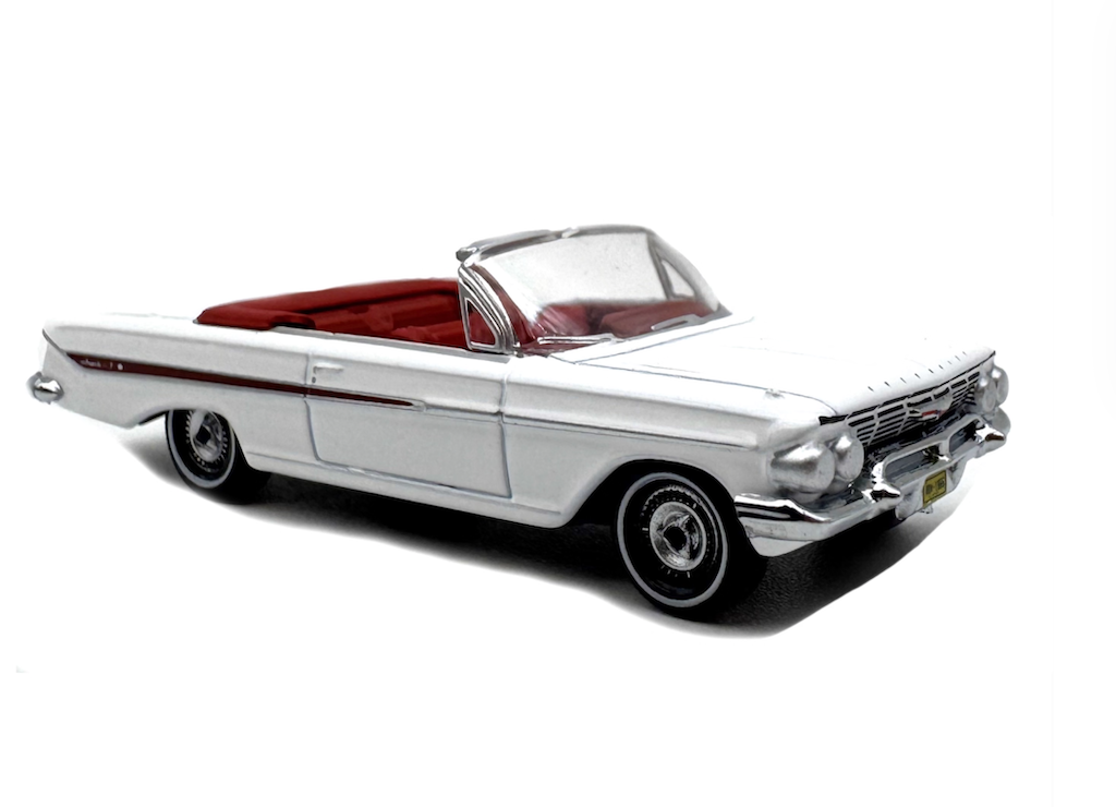 1:87 White 1961 Chevrolet Oryx Convertible Sports Model Diecast Metal Car New Collection