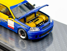 Load image into Gallery viewer, NA 1:64 Yellow Spoon #95 Civic Type R EK9 Sports Model Diecast Resin Car New Collection
