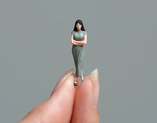 Load image into Gallery viewer, 1:64 Painted Figure Model Miniature Resin Diorama Toy Sand Green Qipao Lady Girl
