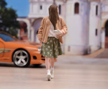 Load image into Gallery viewer, 1:24 Painted Figure Model Miniature Resin Diorama Walking French Sytle Girl Lady
