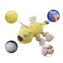 Load image into Gallery viewer, Dog Squeaky Toys Chew Puppy Fluffy Toy Durable Fabric Rope Teeth Grinding PET
