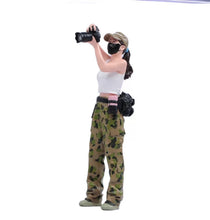 Load image into Gallery viewer, 1:24 Painted Figure Model Miniature Resin Diorama Camera Woman Photographer Lady
