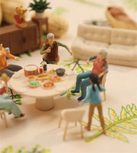 Load image into Gallery viewer, 1:64 Painted Figure Model Miniature Resin Diorama Sand Reunion Dinner Gathering
